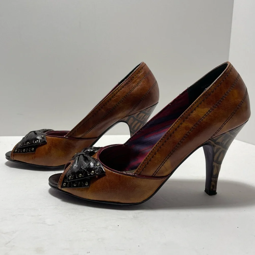Bobbi Blu peep toe heels size 6.5 - Picture 3 of 10